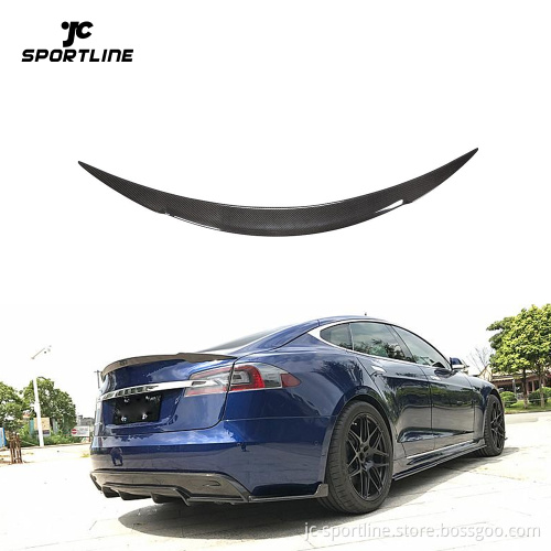 Carbon Fiber Rear Trunk Spoiler for Tesla Model S 2014-2019